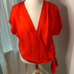Joie silk wrap blouse large